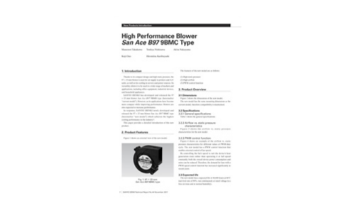 고성능 송풍기 San Ace B97 9BMC 유형