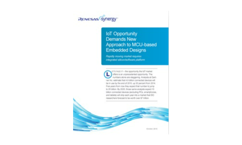 IoT 기회는 MCU 기반 임베디드 디자인에 대한 새로운 접근 방식을 요구합니다