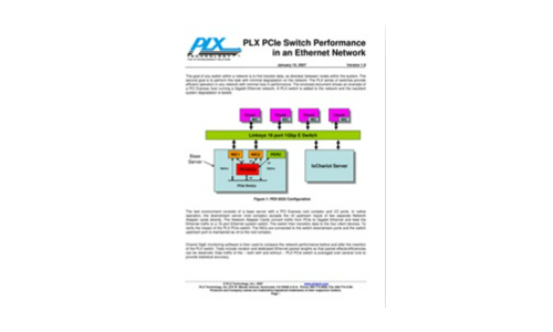 이더넷 네트워크에서 PLX PCIE 스위치 성능