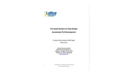사전 테스트 된 시스템 온 칩 설계는 PLD 개발을 가속화합니다